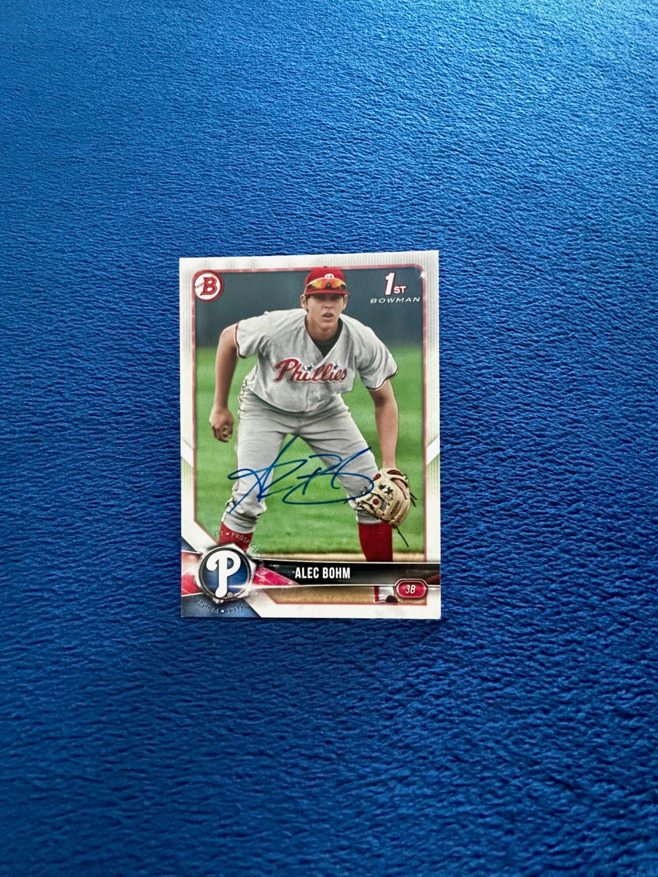 Alec Bohm Autographed 2018 Bowman Draft Auto #BD-25