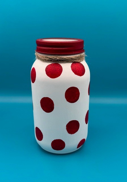 Hand Painted Love Bohm Mason Utensil Jars. - Image 3